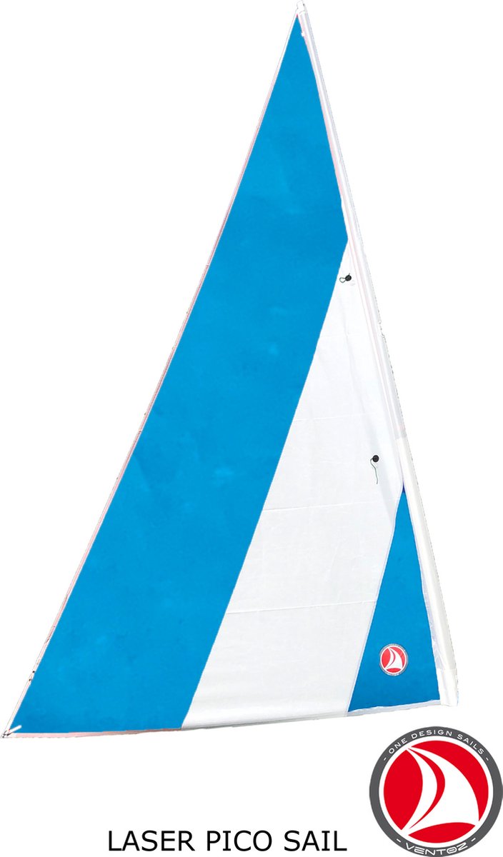 Ventoz Laser Pico zeil (5.2 m2) - Blauw-Wit-Blauw