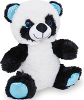 Panda met Glitters (Blauw) Pluche Knuffel 18 cm [Panda Plush Toy | Speelgoed knuffeldier knuffelbeest voor kinderen jongens meisjes]