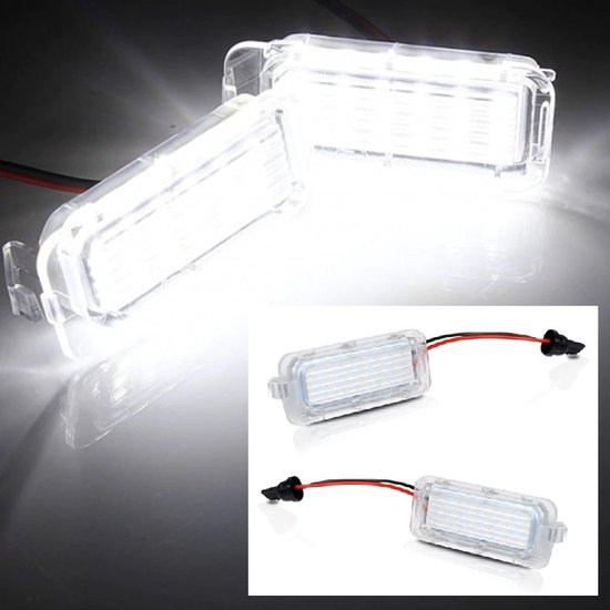 Foto: Tlvx led kenteken units storingsvrij 2 stuks geschikt voor ford canbus goede pasvorm 6000k wit licht autoverlichting 12v plug and play fi sta mondeo kuga focus s max c max 2 stuks 