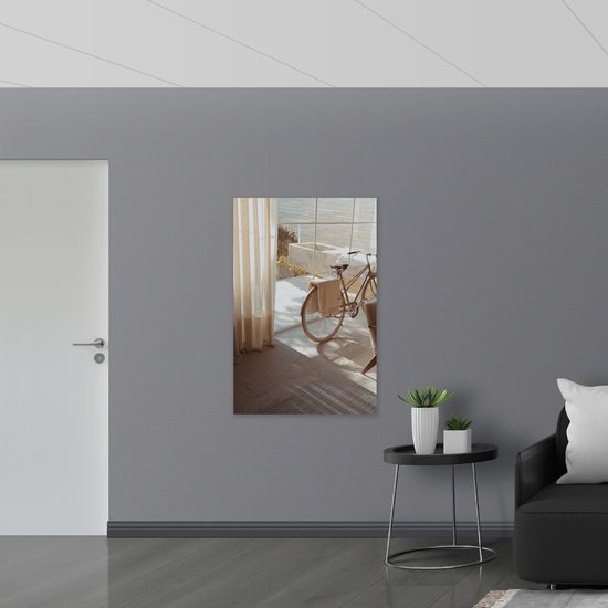 WallClassics - Toile - Vélo comme pièce décorative dans le salon - 80x120 cm Photo sur toile (Décoration murale sur toile)