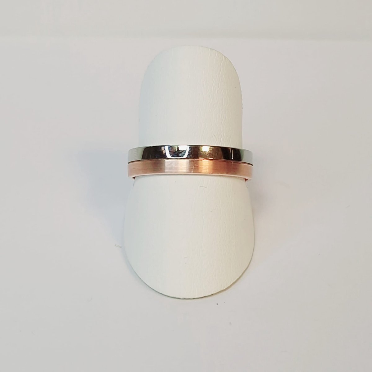 Trouwring - heren - Allerspanninga - 119-5 - 14 karaat - roségoud - palladium - sale Juwelier Verlinden St. Hubert – van €877,= voor €614,=