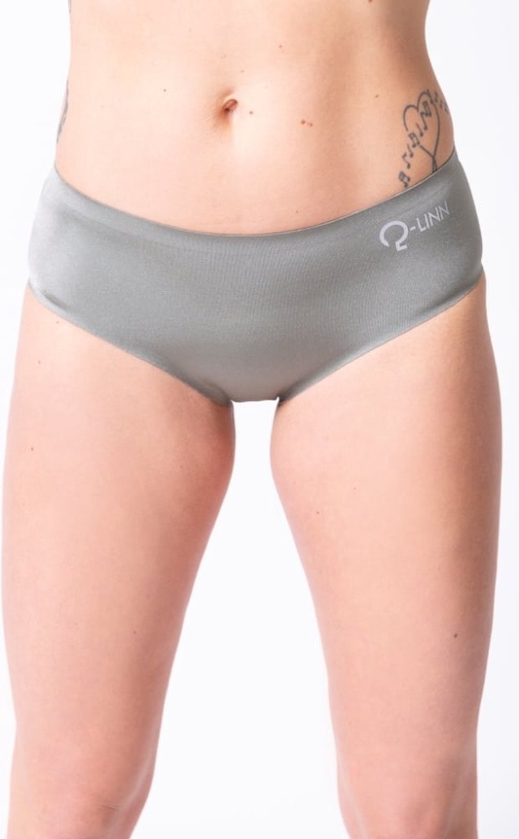 dames slip sport boxer, naadloos, olive / donkergroen