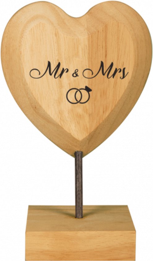 Wooden hearts - Mr. & Mrs.