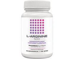 L-ARGININE 500 V-Caps 60 PharmaNutrics - L-arginine 500 mg - Aminozuur - Spieren - Libido // Natuurlijk // Hypo-allergeen