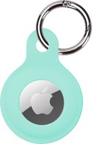 Hoesje Geschikt voor Apple AirTag Sleutelhanger Hoesje Siliconen Hanger - Hoesje Geschikt voor Apple AirTag Hanger Sleutelhanger Hoesje - Turquoise