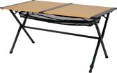 Campart Table de camping XL TA-0826 - Pliable, légère et avec pieds réglables - Table de camping pliable avec sac de rangement - 140 x 80 x 70 cm - Bamboe