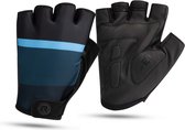Rogelli Hero II Fietshandschoenen Zomer - Wielrenhandschoenen - Korte Vinger - Heren - Blauw, Zwart - Maat XL