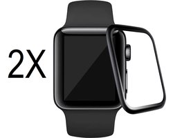 LunaLux® - Screenprotector geschikt voor iWatch 41mm - Screen protector geschikt voor Apple Watch 7/8 - Hoesje - Bescherming - 2 stuks