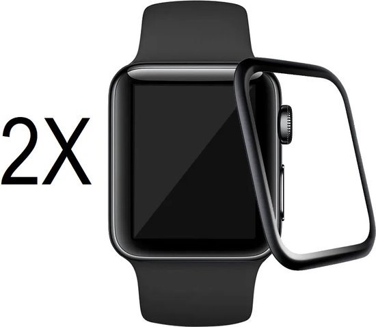LunaLux® - Screenprotector geschikt voor iWatch 41mm - Screen protector geschikt voor Apple Watch 7/8 - Hoesje - Bescherming - 2 stuks