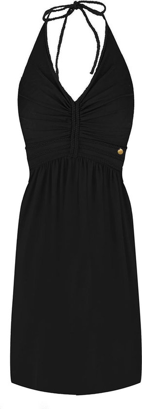 Chic by Lirette Korte halter jurk Natural L Zwart bol