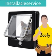Plaatsen kattenluik - Door Zoofy in samenwerking met bol.com - Installatie-afspraak gepland binnen 1 werkdag -  Niet voor glazen deuren