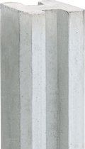 Betonpaal sleuf 10x10x280cm tbv stapelprofiel schutting Grijs