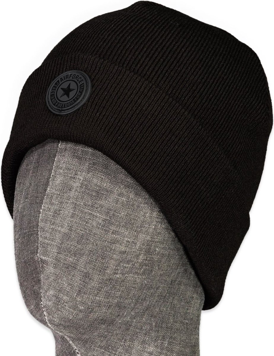 Airforce Caps-Muts Zwart - Maat One size - Mannen - Herfst/Winter Collectie - Acrylic