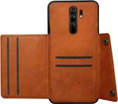 ADEL Kunstleren Back Cover Pasjeshouder Hoesje voor Xiaomi Redmi 9 - Bruin
