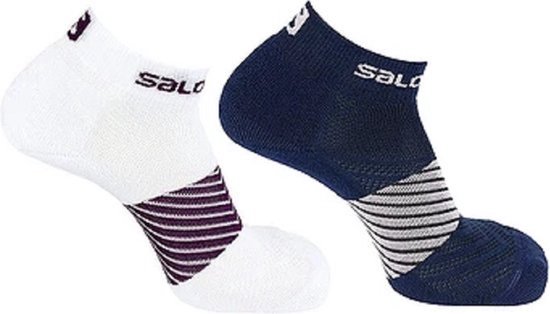 Salomon Socks - Running Junior - XA JR 2-pack - White Medieval Blue - Skid 27-30