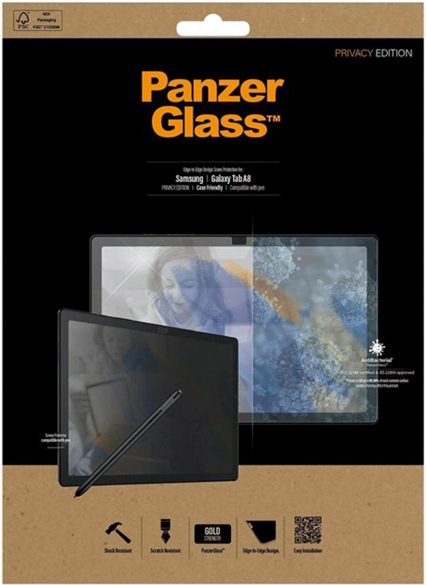 PanzerGlass Samsung Galaxy Tab A8 Screen Protector Privacy Glass
