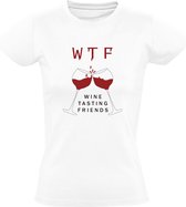 WTF - Wine Tasting Friends - Dames T-shirt - wijn - drank - alcohol - vriend - feest