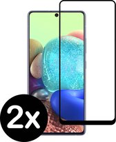 Smartphonica Samsung Galaxy A71 5G full cover tempered glass screenprotector van gehard glas met afgeronde hoeken - 2 stuks geschikt voor Samsung Galaxy A71 5G