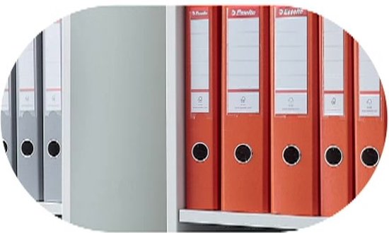 Esselte No.1 Kunststof A4 Ordner met Etikethouder - 2-Rings - Rugbreedte Van 75mm - Capaciteit van 500 Vel - Geel