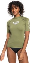 Roxy - UV Rashguard voor dames - Whole Hearted - Korte mouw - UPF50 - Loden Green - maat XS (34)