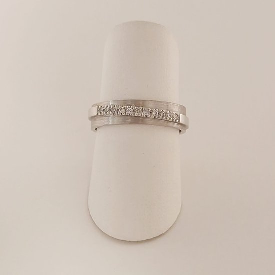 trouwring - dames - Aller Spanninga - 391 - diamant - witgoud - sale juwelier Verlinden St. Hubert van €1704,= voor €1108,=