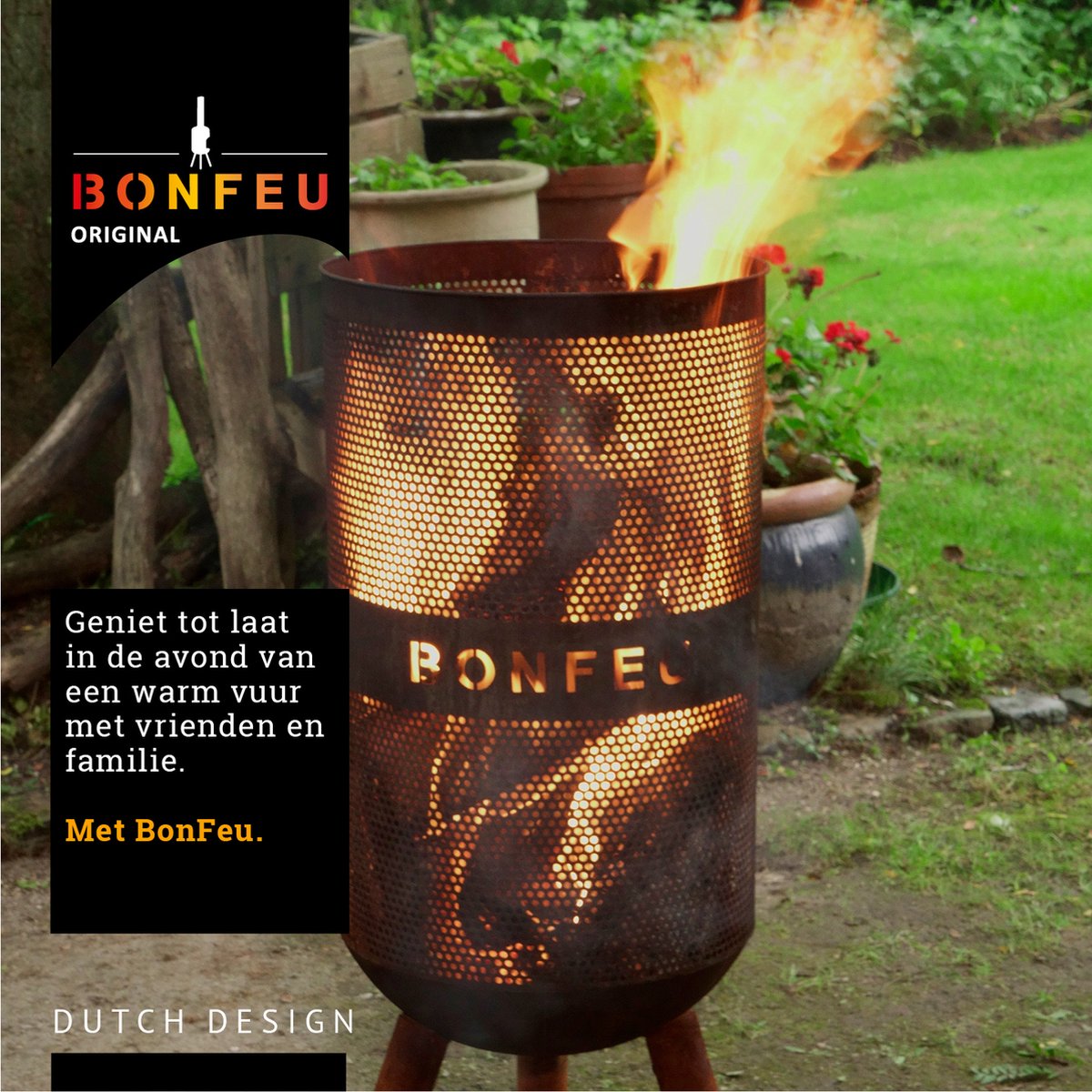 BonFeu BonVes Fire Basket 34 cm - Brown (Rust)
