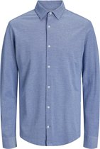 Jack & Jones Overhemd Jprblaaron Pique Shirt L/s 12228496 Faded Denim/slim Fit Mannen Maat - S