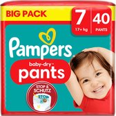 Pampers Baby Pants Baby Dry Maat 7 Extra Large (17+ kg), Big Pack, 40 luierbroekjes