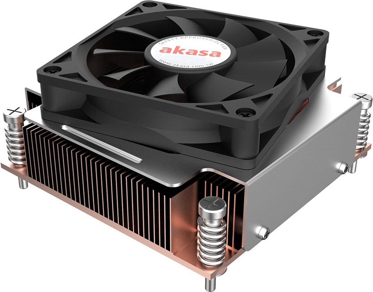 Akasa Intel LGA1700 Processor Hybride koeler 7 cm Zwart, Koper, Grijs 1 stuk(s)