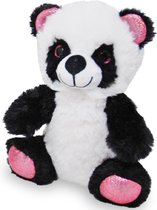Panda met Glitters (Roze) Pluche Knuffel 18 cm [Panda Plush Toy | Speelgoed knuffeldier knuffelbeest voor kinderen jongens meisjes]