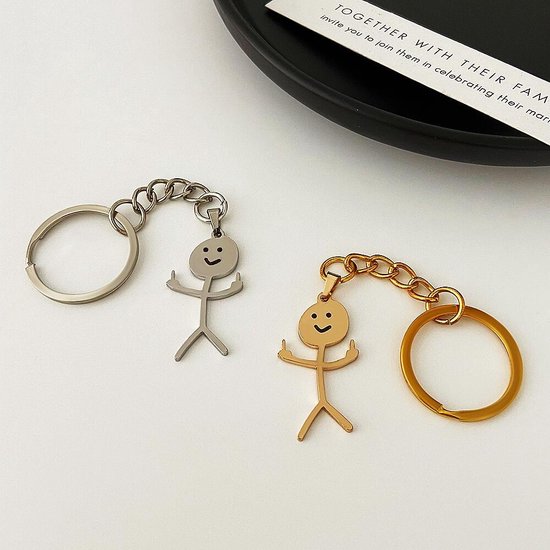 JEYORZY Yin en Yang Sleutelhangers, 2 stuks, deelbaar, vriendschapssleutelhangers, afstandssleutelhanger voor hem en haar, vrienden, Valentijnsdagcadeau, koppel-sleutelhangers