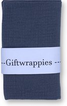 Giftwrappies - Furoshiki - Set van 2 doeken - inpakstof - 30x30 en 50x50 cm - Antraciet