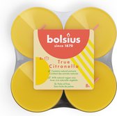 Bolsius - 48 Maxi Bougies Chauffe-Plat Parfumées - Citronnelle - Bougies Chauffe-Plat
