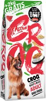 Fit Active CROQ Beef & Rice - Croquettes pour Nourriture pour chiens adultes - Convient à toutes les races moyennes à grandes - Goût boeuf - 15kg + 2kg