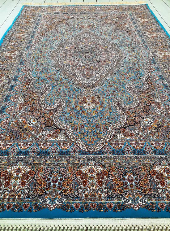 SusaStyle OUTLET - Perzisch Tapijt - Samin blue - Authentiek Perzisch Vloerkleed - 150 cm x 225 cm