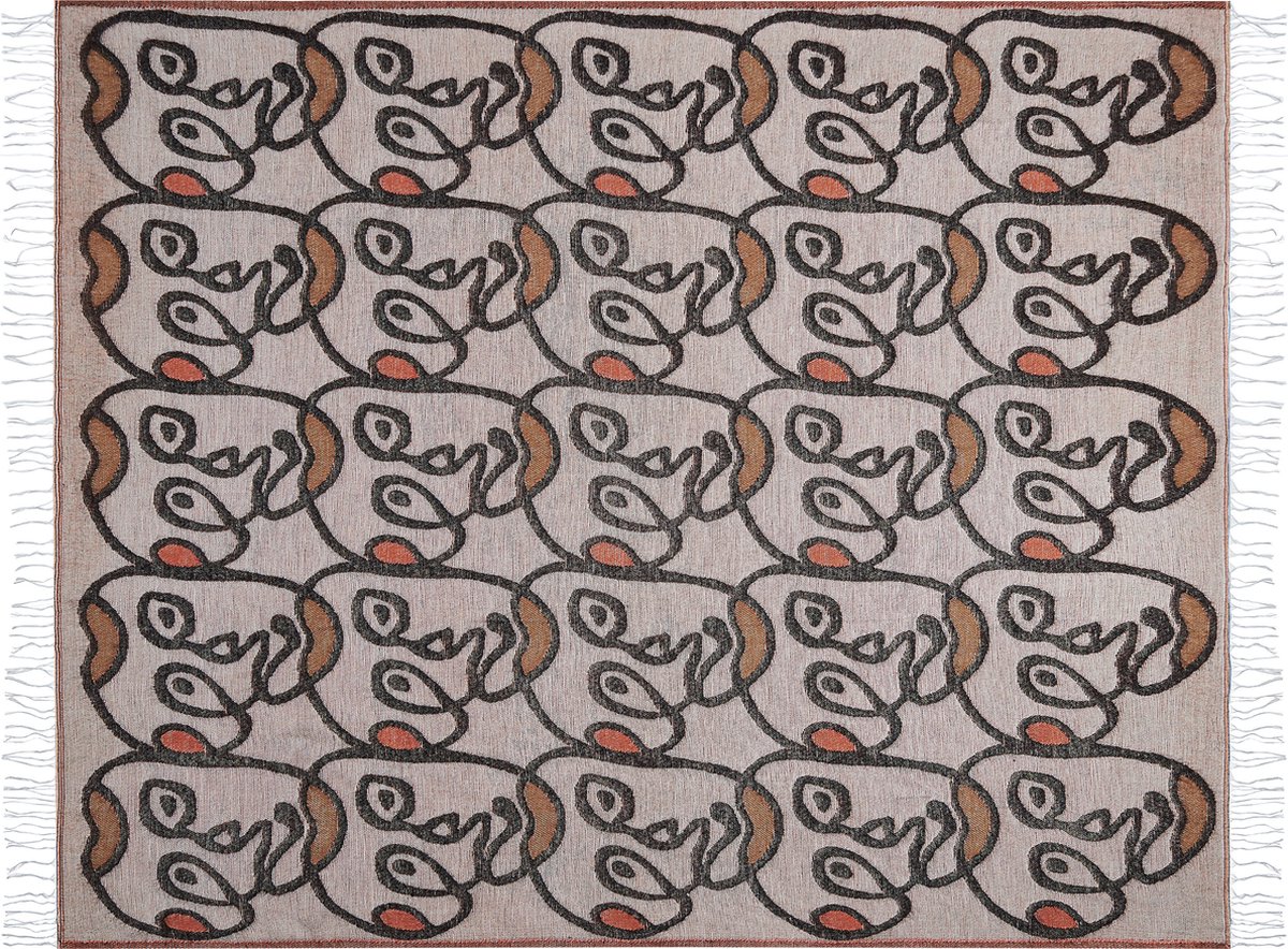 JAMUNE - Plaid - Multicolor - 130 x 170 cm - Polyester