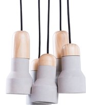 APURE - Hanglamp 5 lampen - Grijs - Beton