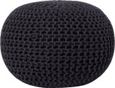 CONRAD - Poef - Zwart - 50 cm - Katoen
