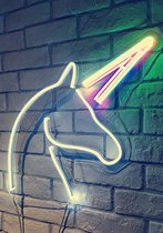 OHNO Neon Verlichting Unicorn - Neon Lamp - Wandlamp - Decoratie - Led - Verlichting - Lamp - Nachtlampje - Mancave - Neon Party - Wandecoratie woonkamer - Wandlamp binnen - Lampen - Neon - Led Verlichting - Wit, Multicolor