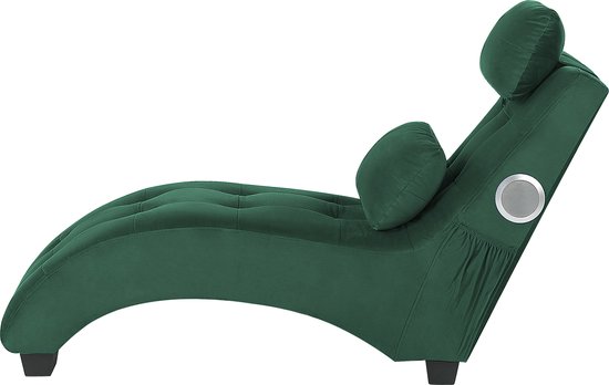 SIMORRE - Chaise longue - Groen - Universeel - Fluweel