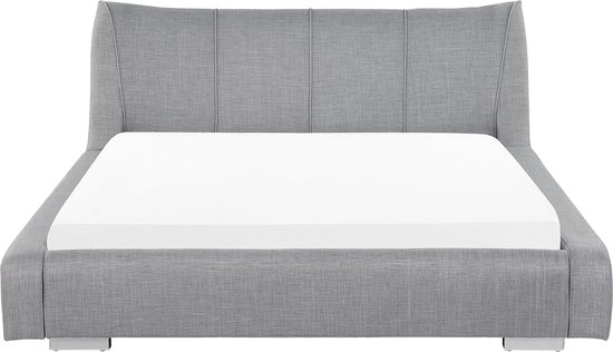 NANTES - Tweepersoonsbed - Grijs - 160 x 200 cm - Polyester