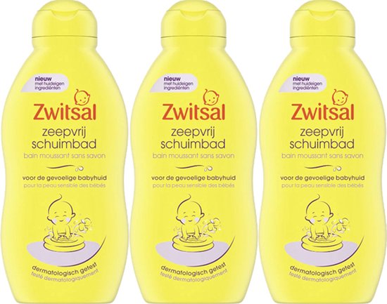 ZWITSAL Schuimbad Zeepvrij - Houdt De Huid Zacht & Beschermt Tegen Uitdrogen - 3x 400ml — afbeelding 3