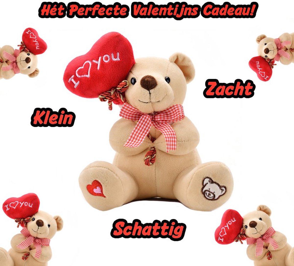 Knuffelkings® Teddybeer - Valentijn - Teddybeer I Love You - Knuffelbeer -  Valentijn... | bol.com