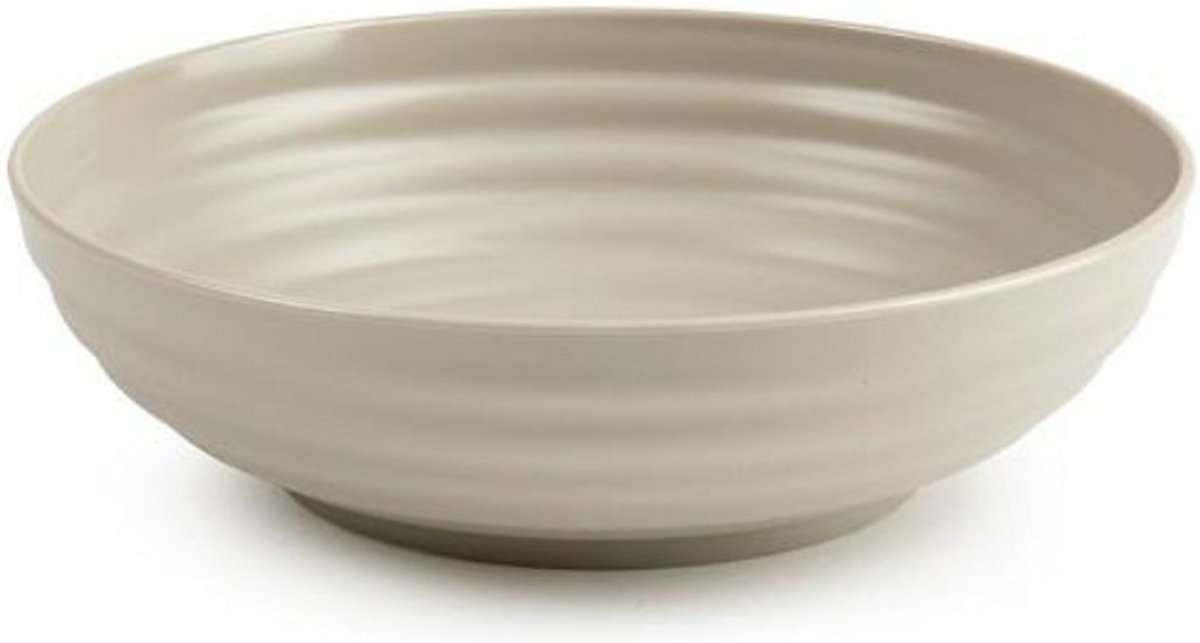 Plasticforte Kommetjes - schaaltjes - dessert/ontbijt - kunststof - D19 x 5.5 cm - taupe