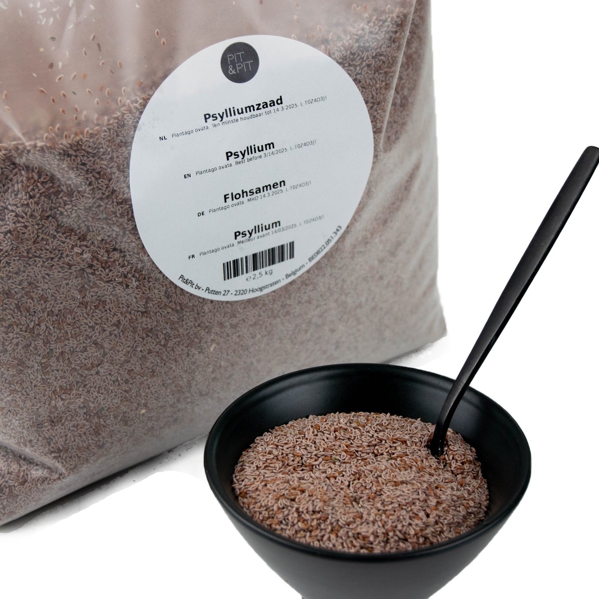Pit&Pit - Psylliumzaad 2.5kg - Rijk aan vezels - Voor glutenvrij bakken - Pit&Pit