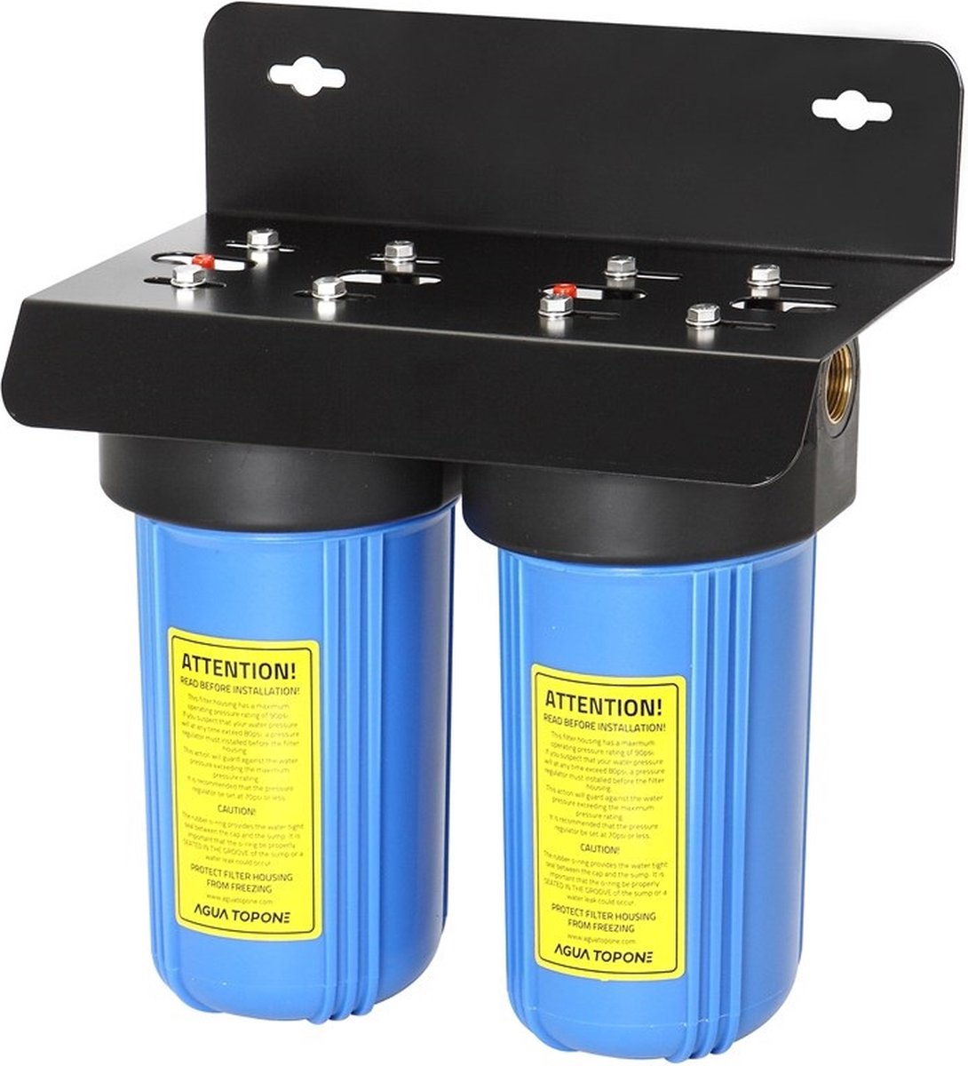 Waterfilter met 2 x 10 inch PP/CTO filter