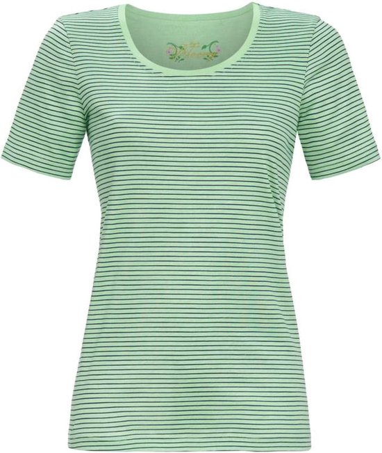 Groen pyjamashirt Ringella streepjes - Groen - Maat - 38