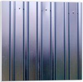 PVC Schuimplaat- Verticale Strepen op Metaal - 50x50 cm Foto op PVC Schuimplaat