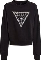 Guess Crystal Mesh Pullover Pull Femme - Zwart - Taille L