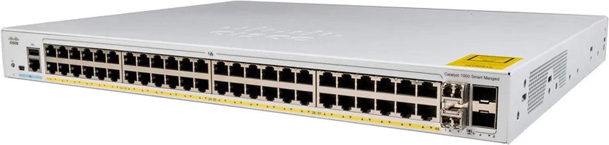 Cisco Catalyst 1000 48 PoE FE 2x1G SFP 2X1G combo (C1000fe-48p-4g-l)